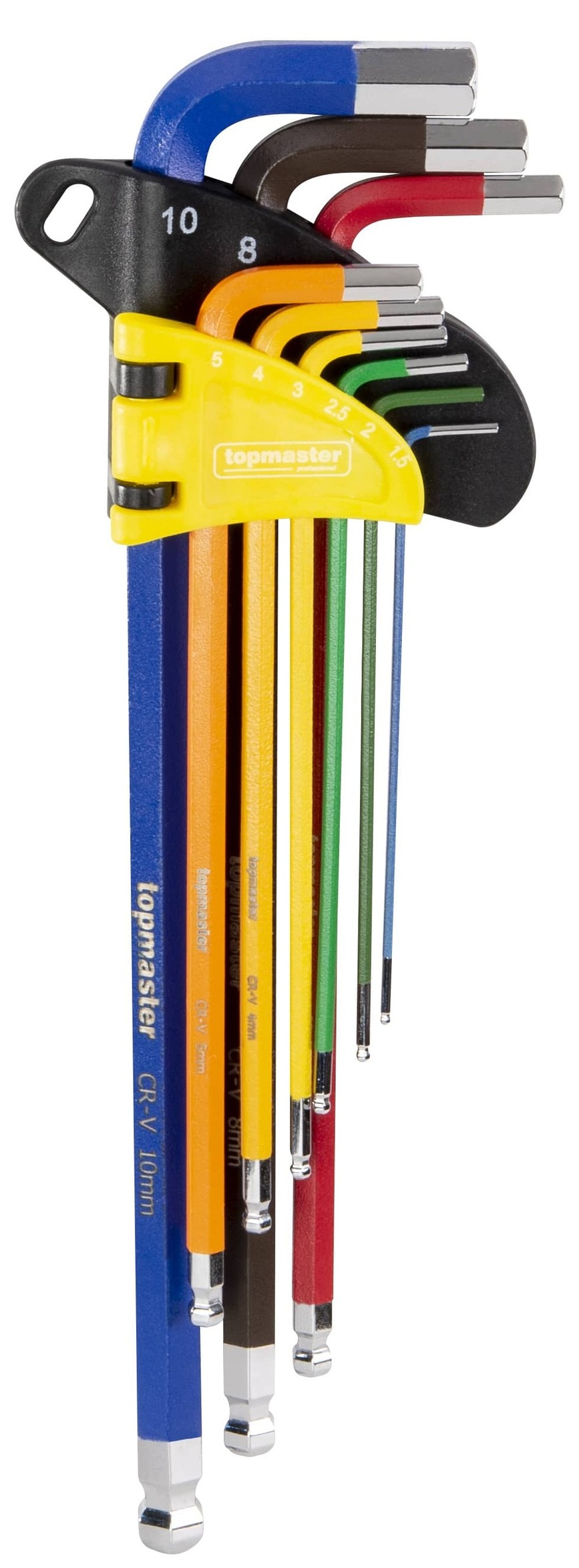 Set de hexagoane colorate Top Master - CR-V, 1.5-10 mm, 9 buc