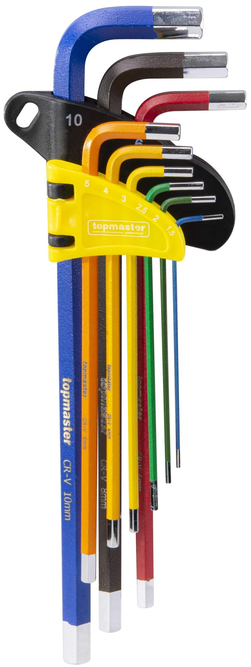 Set de chei imbus colorate Top Master - Pro, 1.5-10 mm, 9 buc, lungi