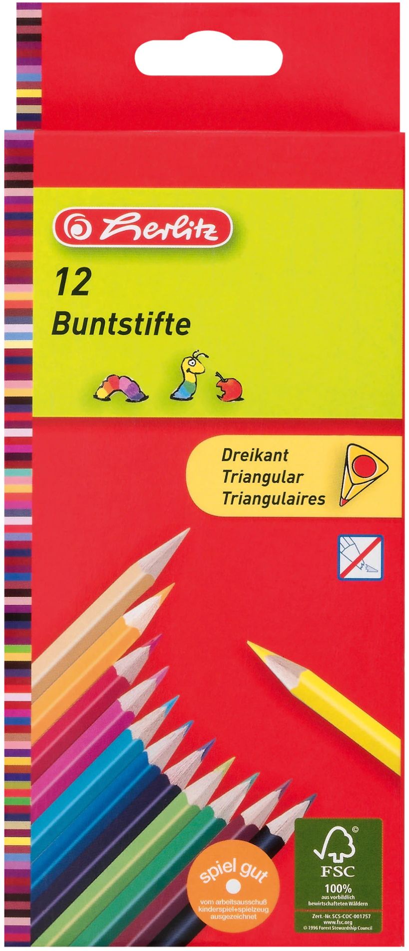 Creioane Colorate Triunghiulare 1 / 1, 12 Bucati, Pelikan - imagine 2