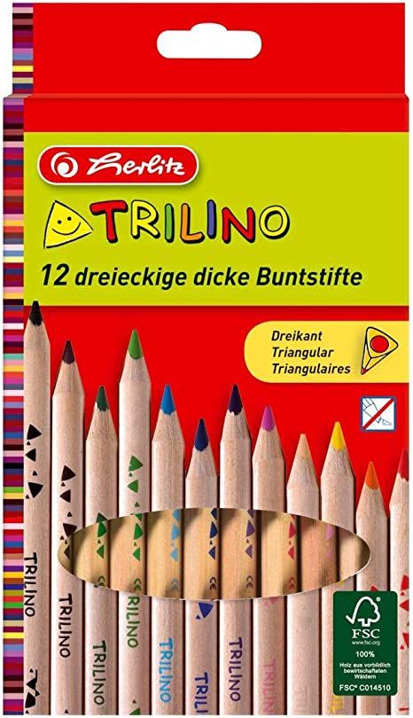 Creioane Colorate Trilino Triunghiulare 1 / 1, 12 Bucati, Pelikan - imagine 2