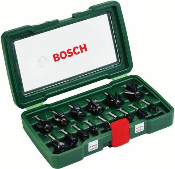 Set freze din carbură Bosch - 8 mm, 15 piese