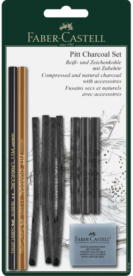 Set cărbuni Faber-Castell Pitt - În blister