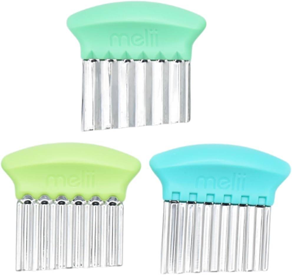 Set de cuțite ondulate Melii - Blue, mint &amp; lime, 3 bucăți