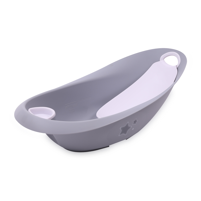 Set cadiță cu scurgere și cu bază antialunecare Lorelli - Stars Luxe, 87 cm, gri