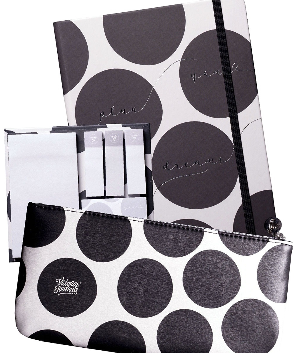 Set Victoria's Journals - un caiet A5 și o trusa, Polka Dots