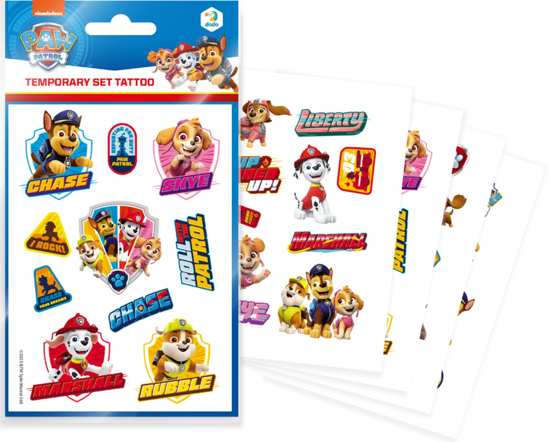 Set de tatuaje temporare  Dodo - Paw Patrol Team