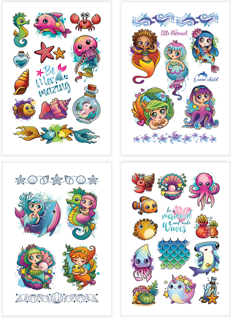 Set de tatuaje temporare  Dodo - Waves