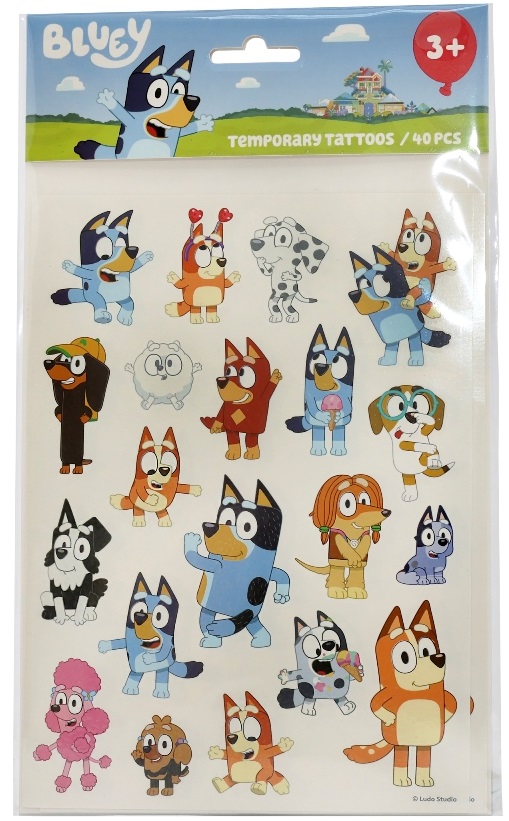 Set de tatuaje temporare Micki - Bluey, 40 buc