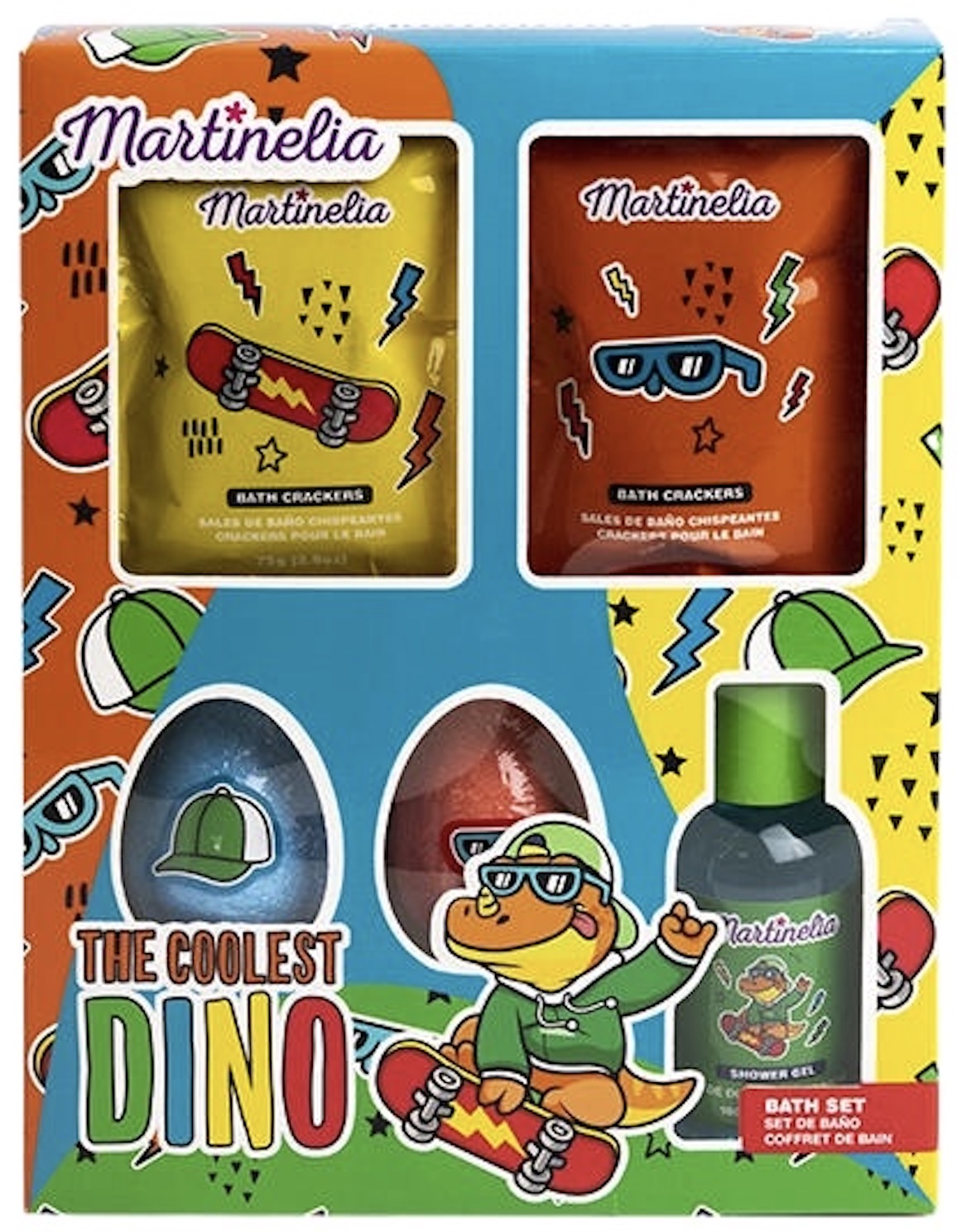 Set de baie pentru copii Martinelia - Dino, 5 piese