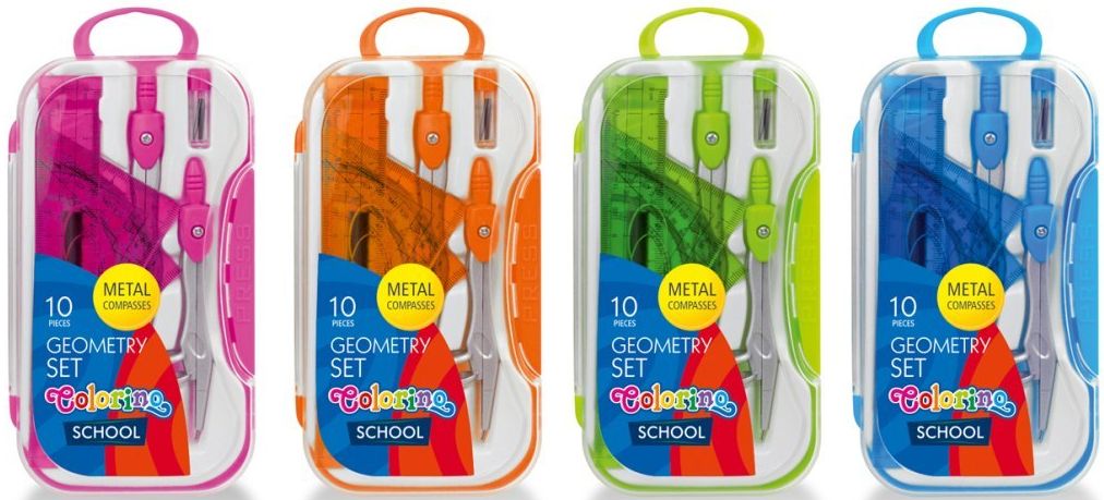 Set de desen Colorino School - 10 piese, sortiment