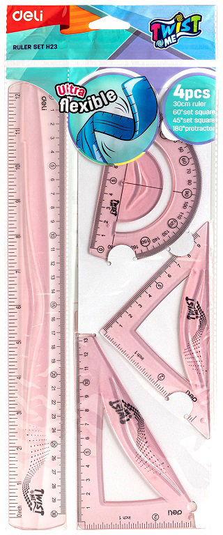 Set desen flexibil Deli Twist Me - EH23, 4 piese, roz