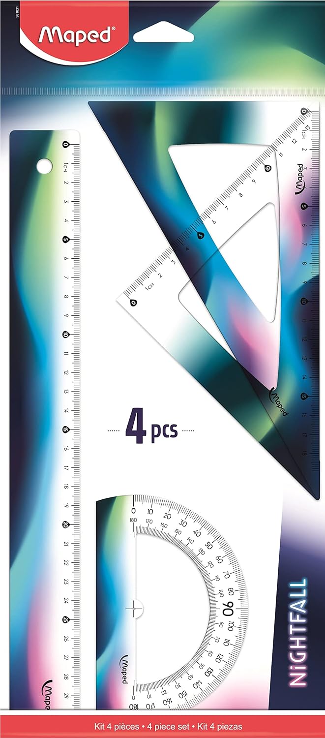 Set de trasare Maped Nightfall - 4 piese