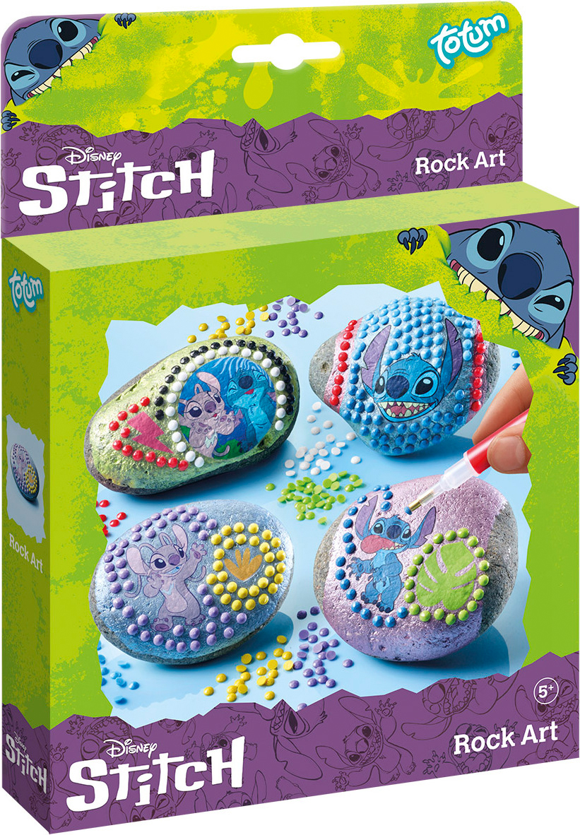 Set pentru decorarea pietrelor Totum - Stitch, 4 buc