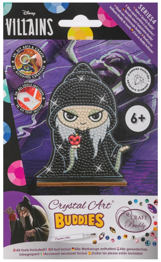 Kit de broderie cu diamante Craft Buddy - Crystal Art Buddies: Vrăjitoare rea, 7 piese