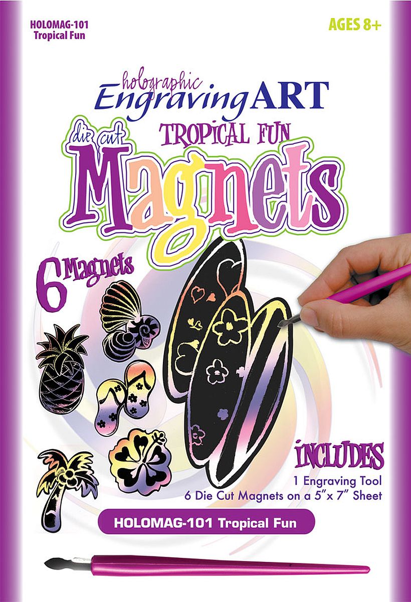 Set pentru gravare cu elemente magnetice Royal - Tropical Fun
