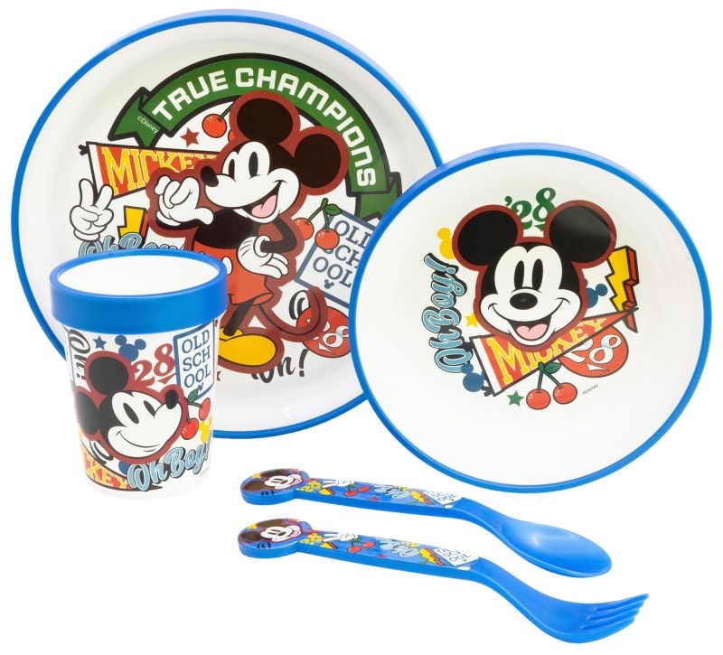 Set de masă cu bază antiderapantă Stor - Premium, Mickey True Champions, 5 piese