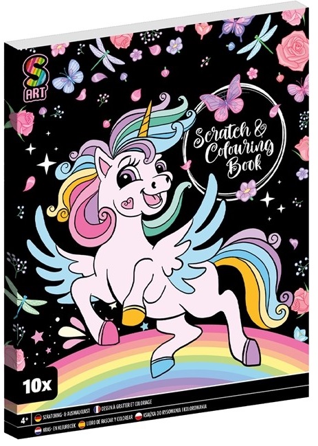 Kit de răzuit si desenat  Grafix - unicorn