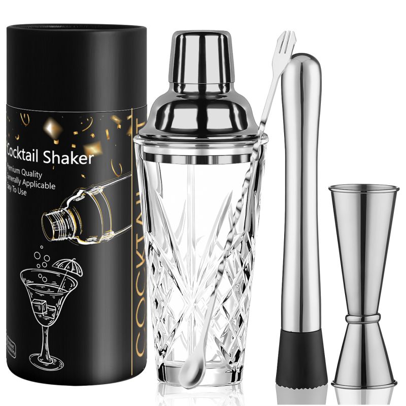 Set de cocktailuri Morello, 9 piese, shaker din sticlă