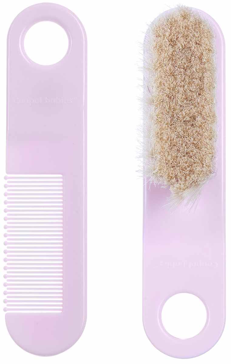 Set pentru par Canpol - Din păr natural moale, roz deschis
