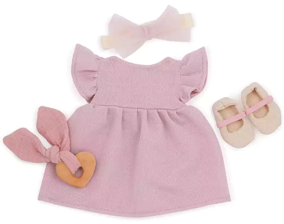 Set de păpuși Battat Lulla Baby - Rochie roz cu pantofi