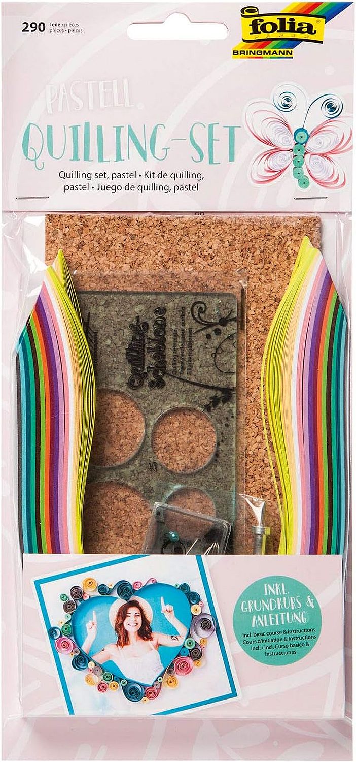 Kit de quilling Folia - 290 buc, culori pastelate
