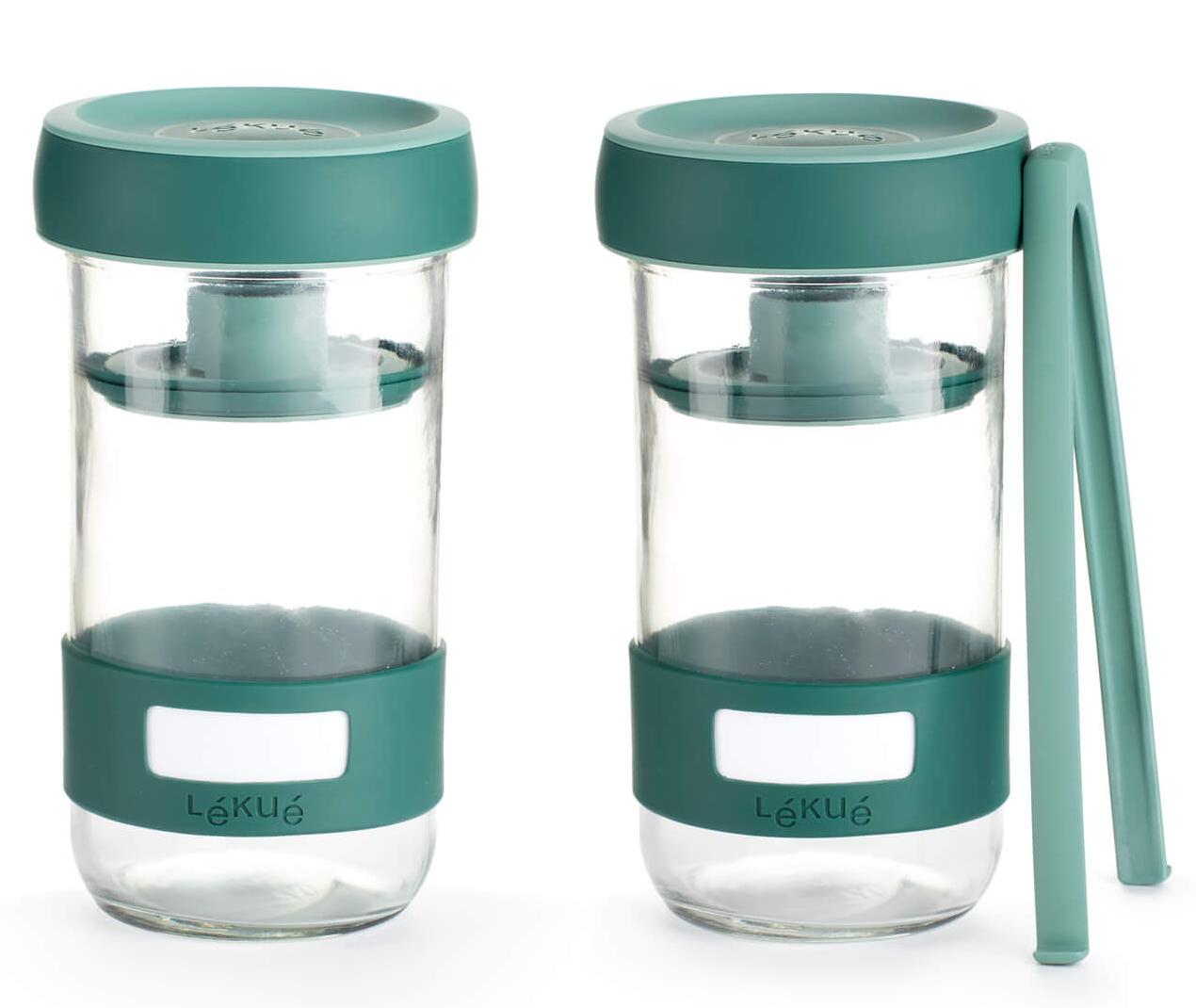 Set pentru marinare Lekue - 700 ml, 2 bucăți, verde