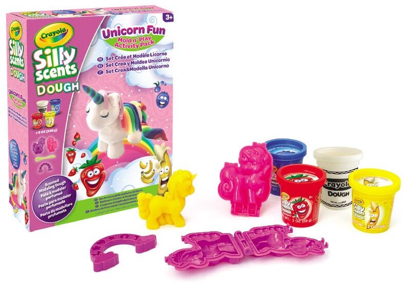 Set creativ Crayola – Unicorn, modelină aromatizată, 4 culori