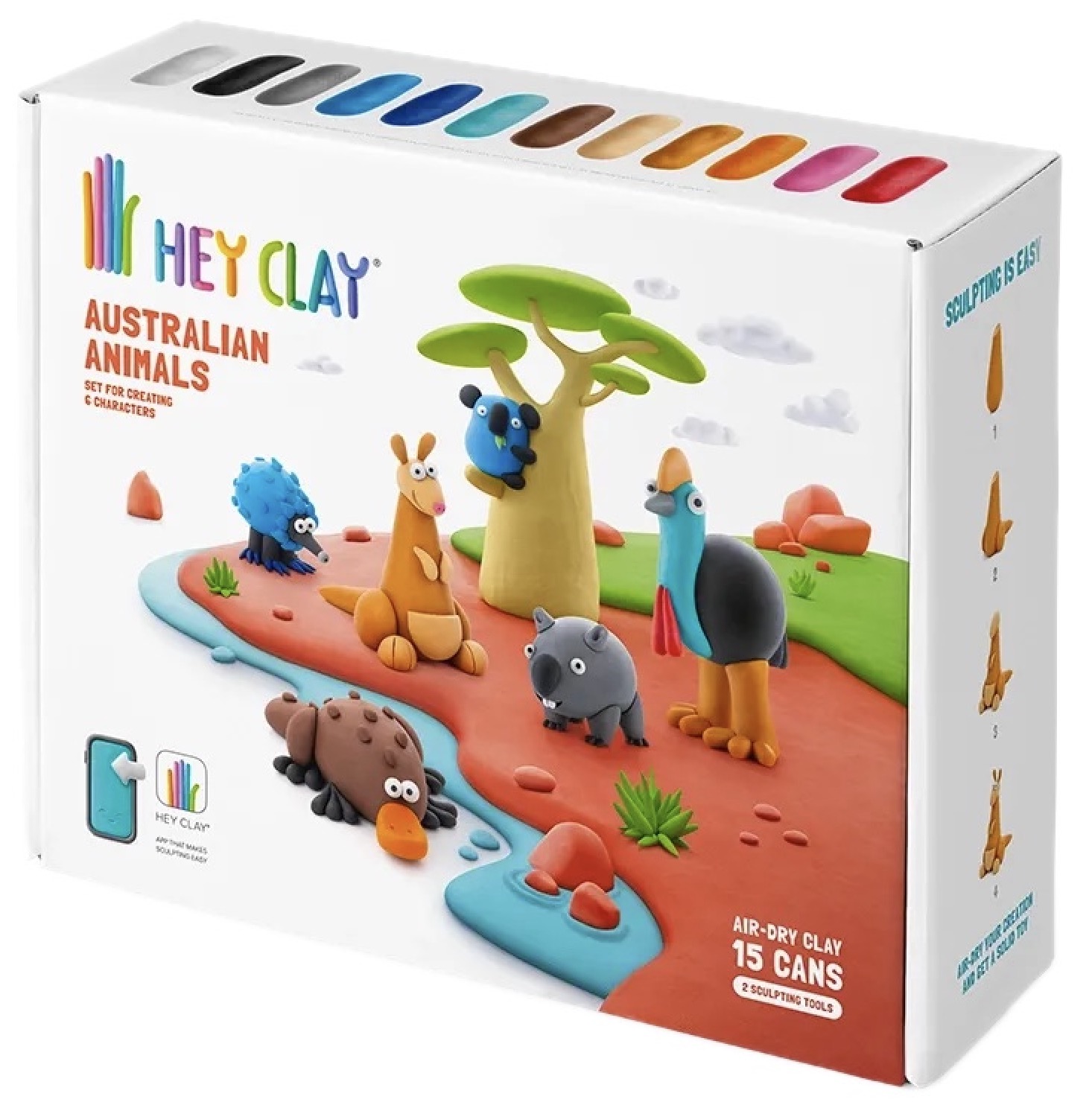Trusă de modelat argilă  Hey Clay - Animale australiene