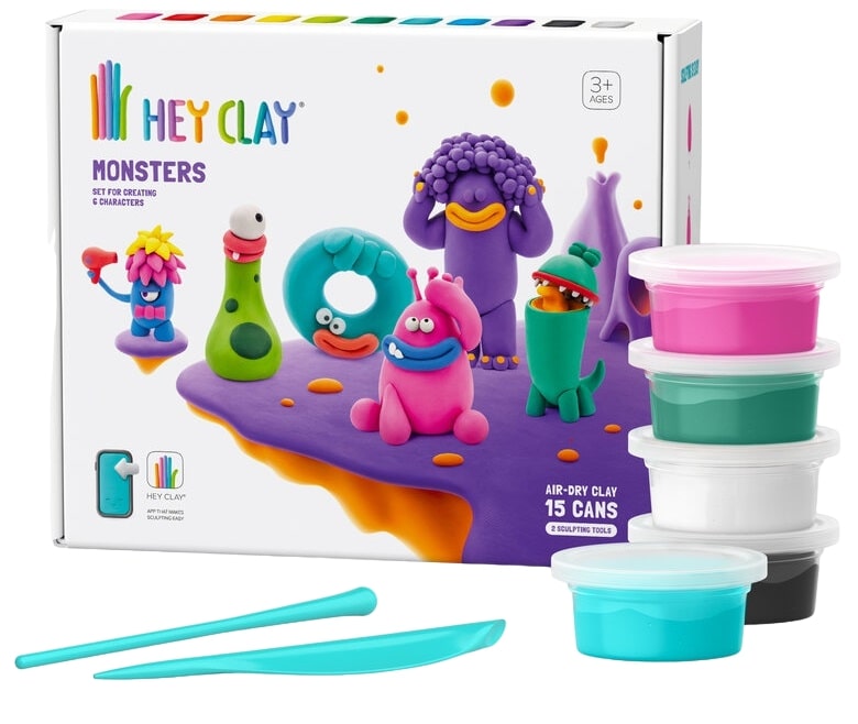 Trusă de modelat argilă  Hey Clay - Monștri