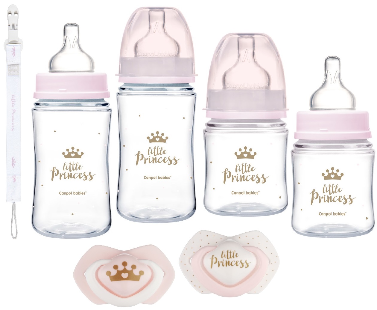 Set pentru nou-nascut Canpol - Royal baby, roz, 7 piese