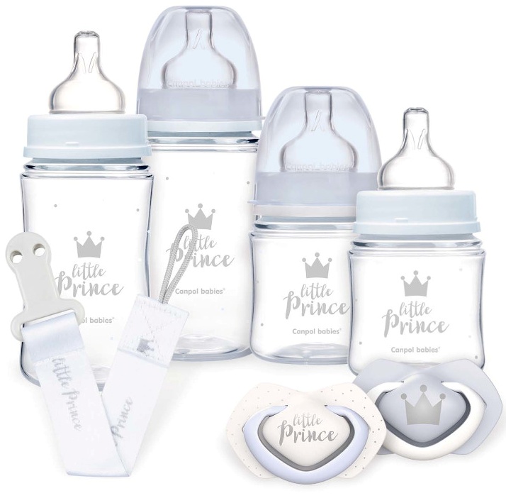 Set pentru nou-născut Canpol - Royal baby, albastru, 7 piese