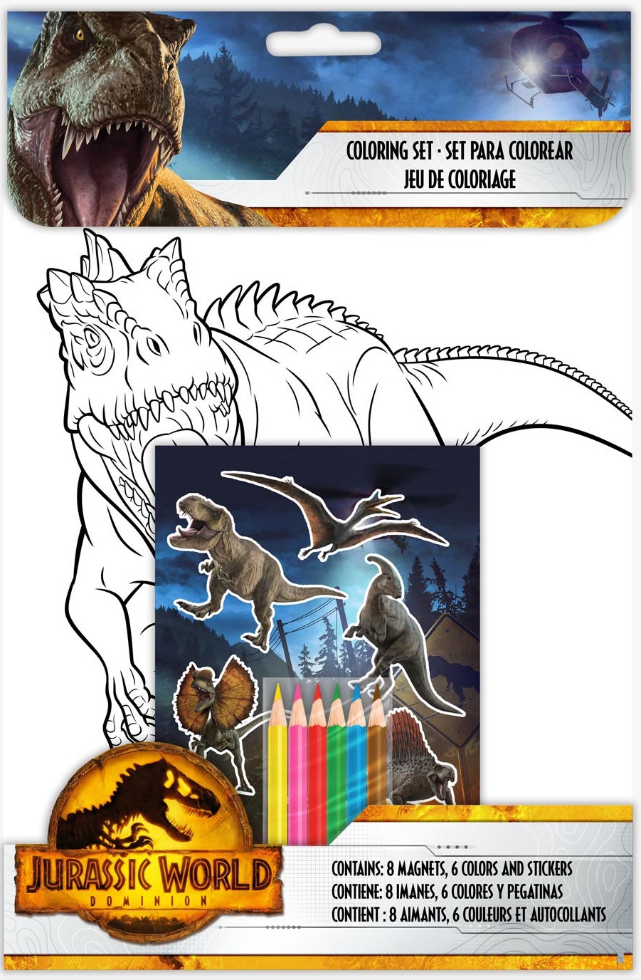 Set de colorat Licențiere pentru copii - Jurassic World