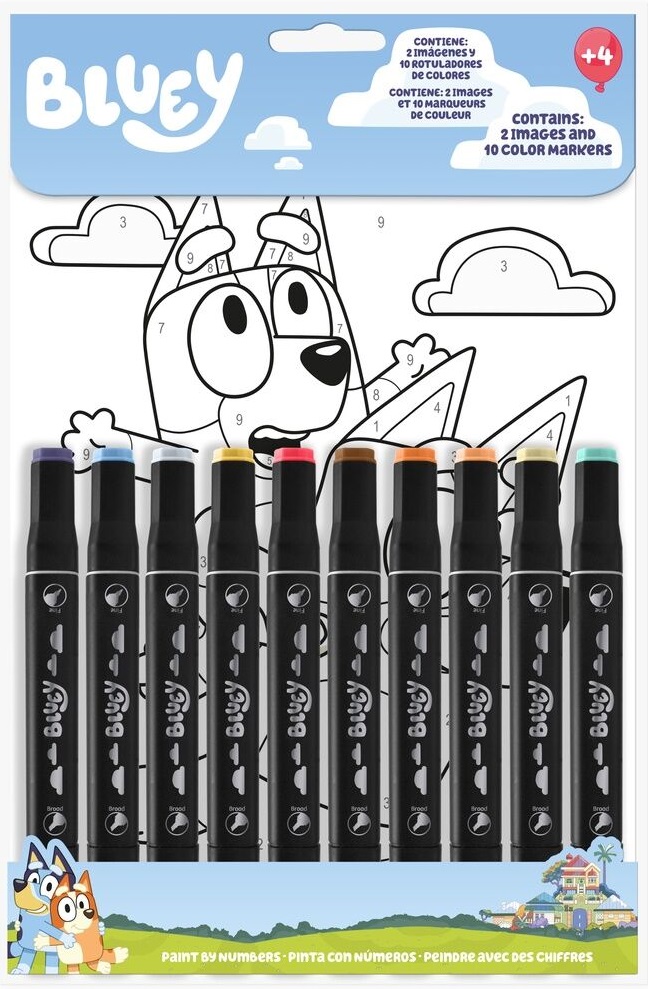 Set de colorat după numere Kids Licensing Bluey