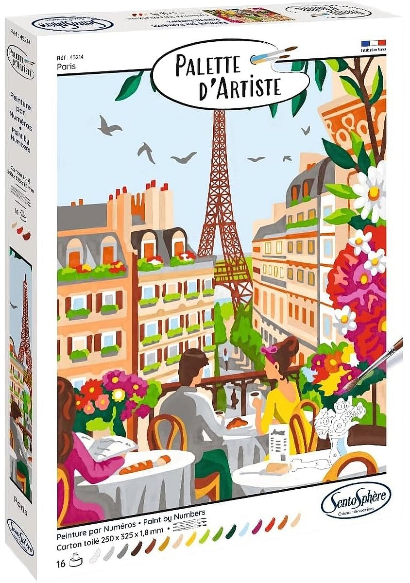 Set de colorat cu cifre Sentosphere Palette d'artiste - Paris