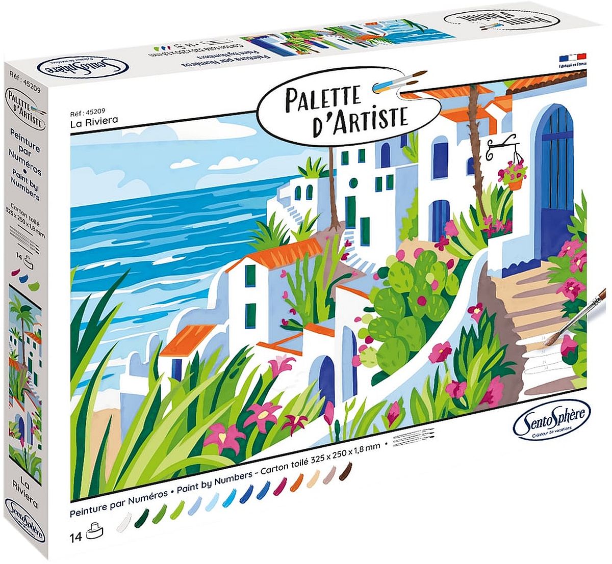 Kit de colorare după numere Sentosphere Palette d'artiste - Riviera