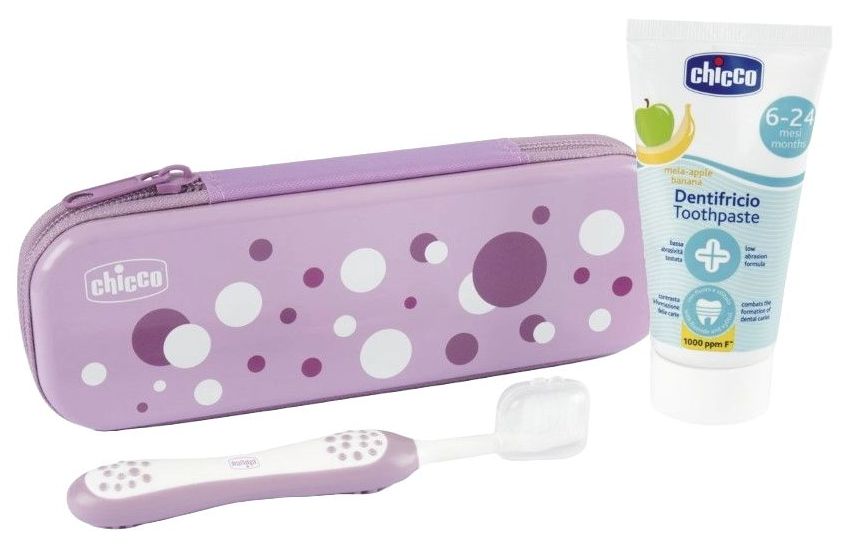 Kit de curățare a dinților Chicco - G, roz