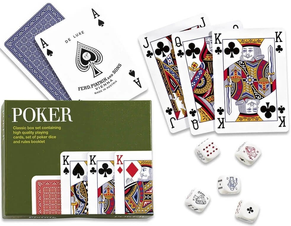 Set de poker Piatnik - Cărți și zaruri