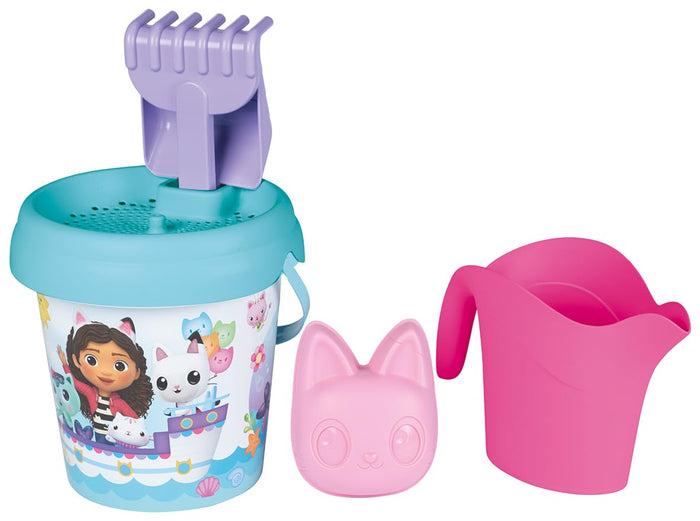 Set pentru nisip Smoby Gabby's Dollhouse - Găleată cu accesorii, 6 piese