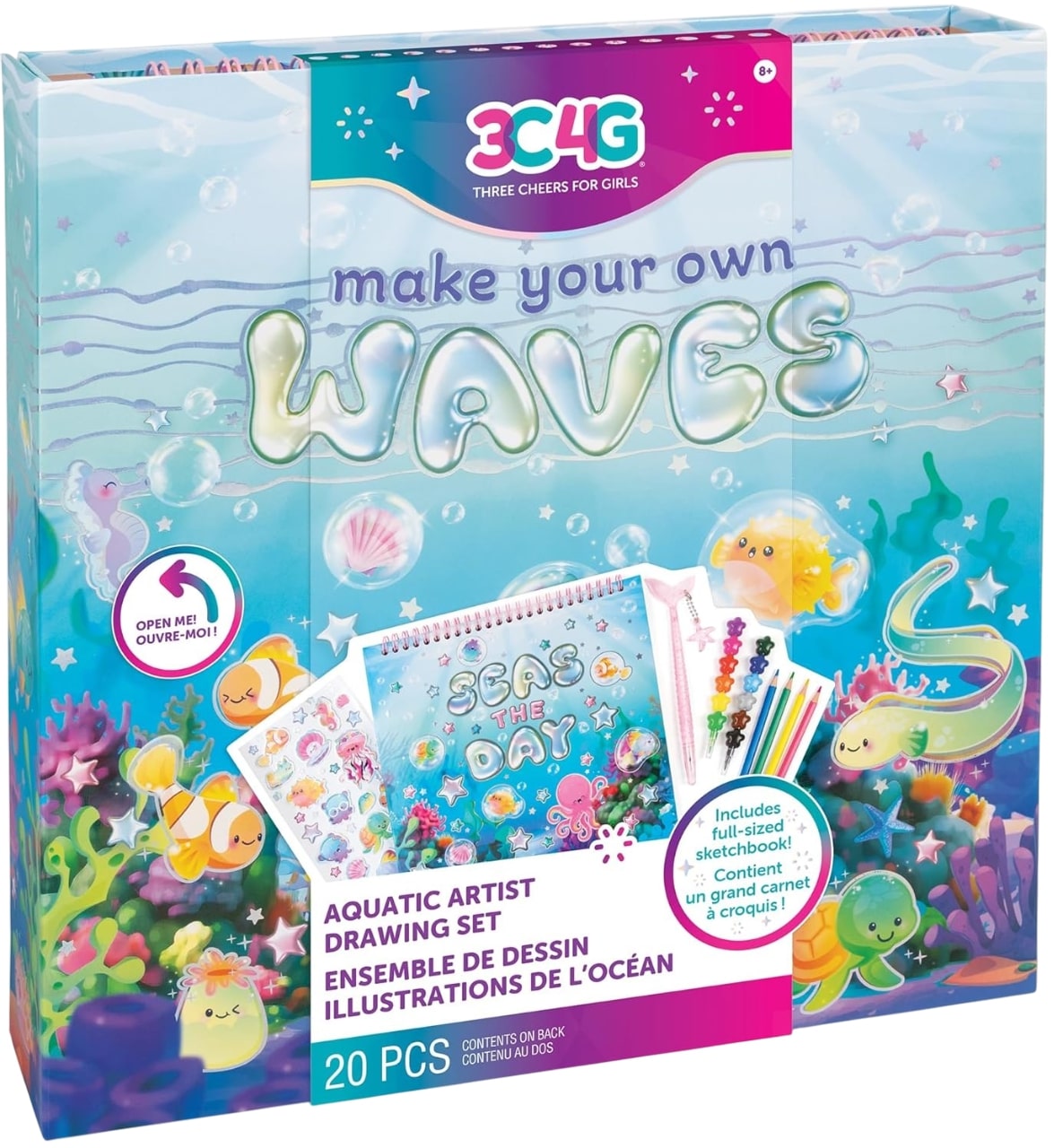 Set de desen  3C4G - Aquatic, 20 piese