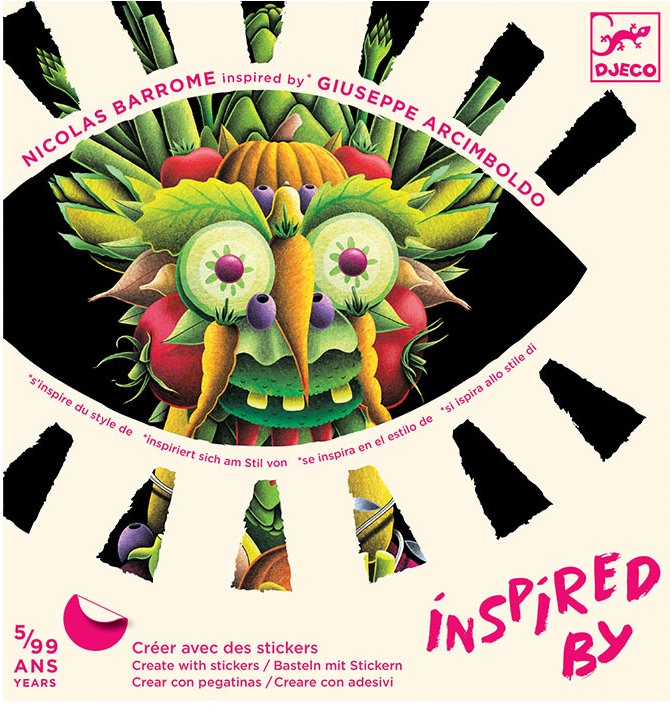 Set de desenat Djeco - Inspira-te din Giuseppe Arcimboldo