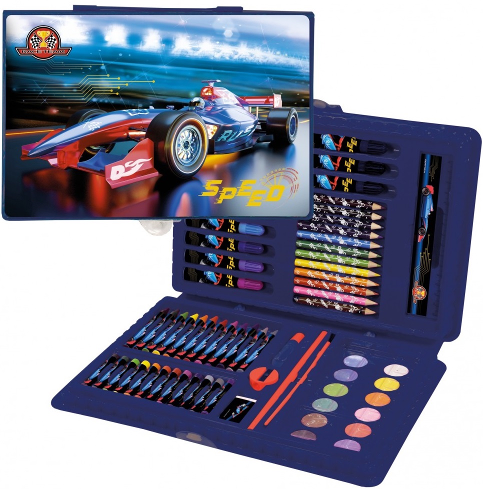 Set de desene Kidea - Race Team, 71 elemente