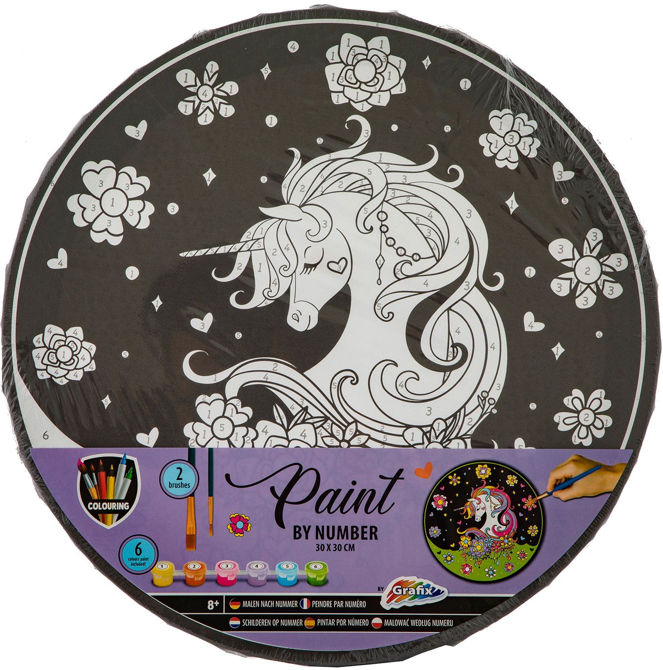 Grafix Paint by Numbers Set - Unicorn