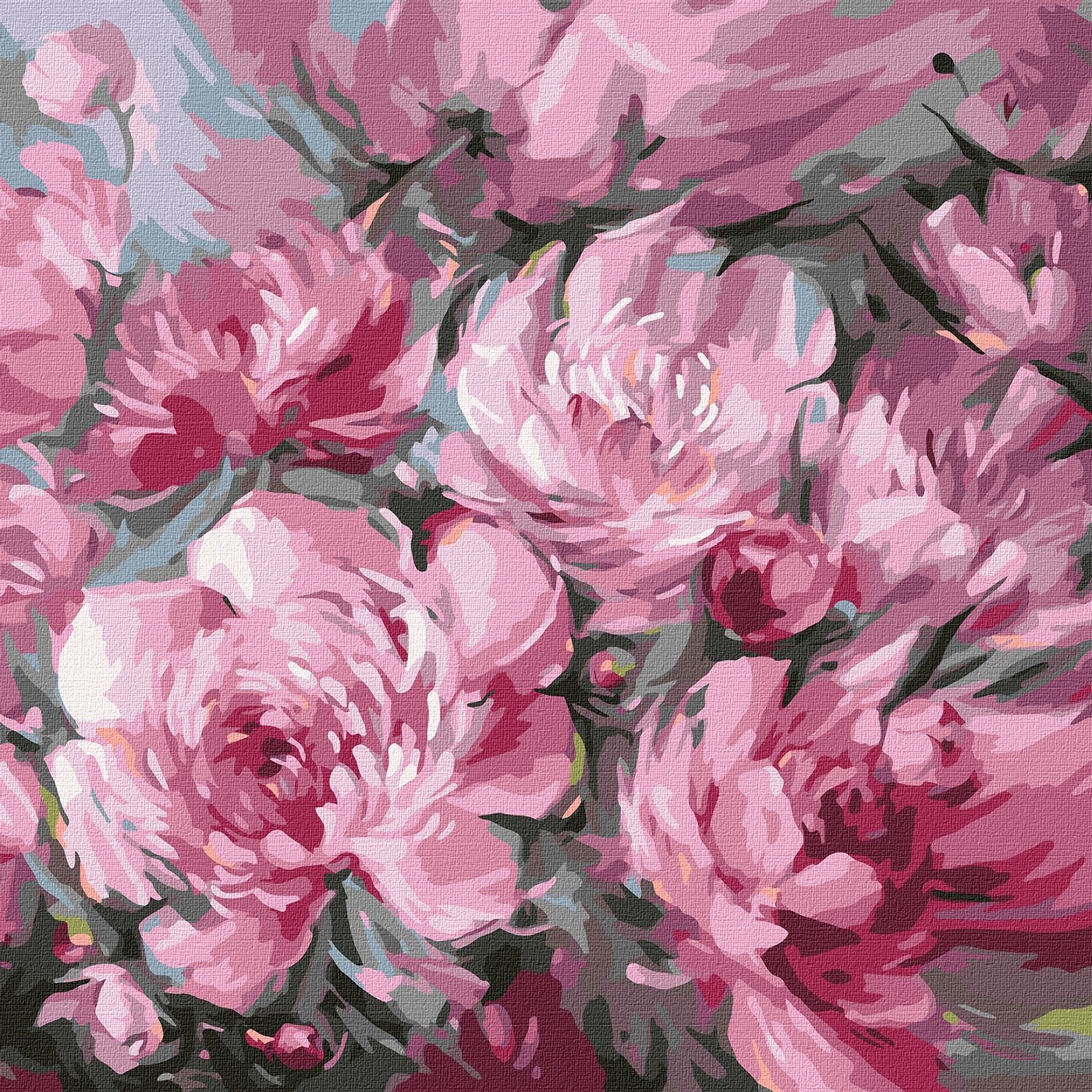Set pentru pictură după numere Ideyka - Buchet, 40 x 40 cm