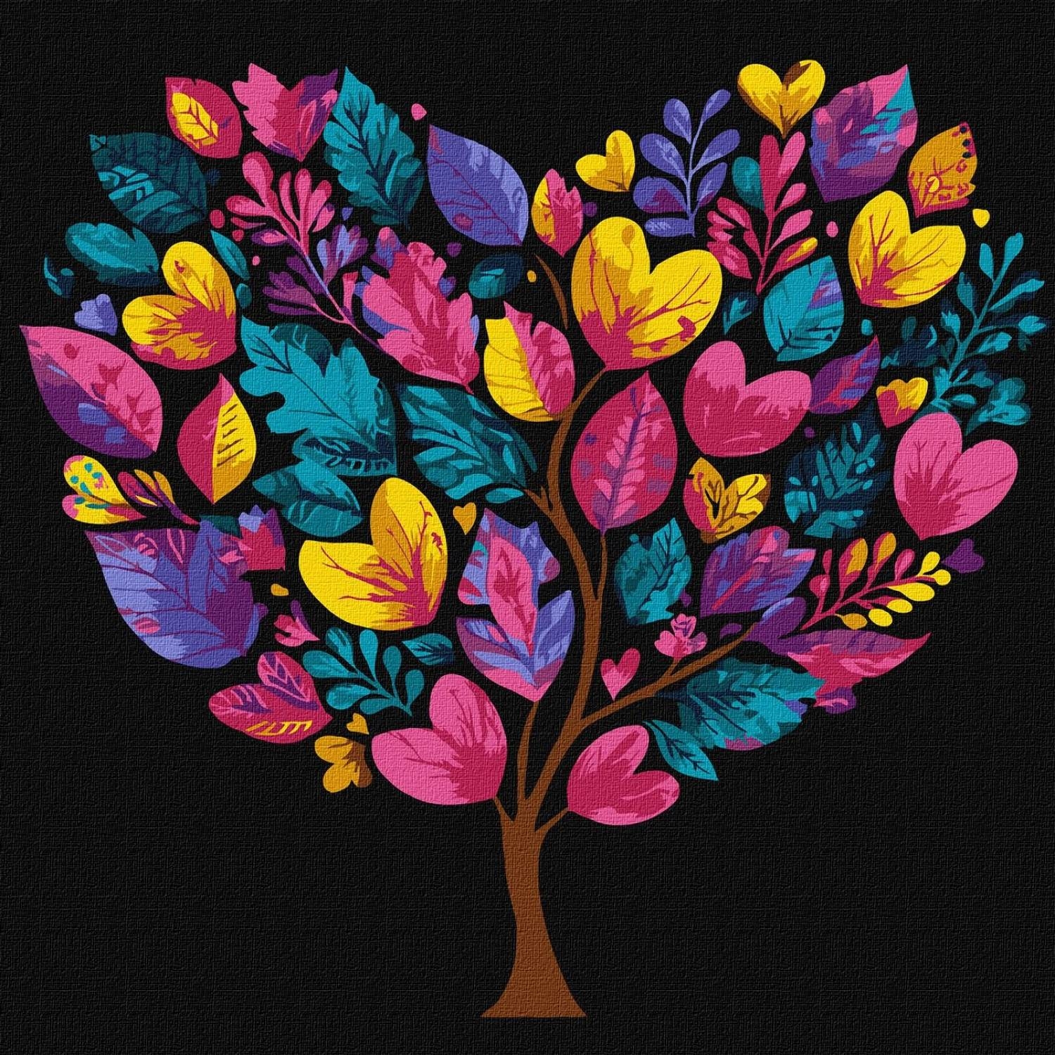 Set de pictat după numere Ideyka - Arborele vieții, 30 x 30 cm