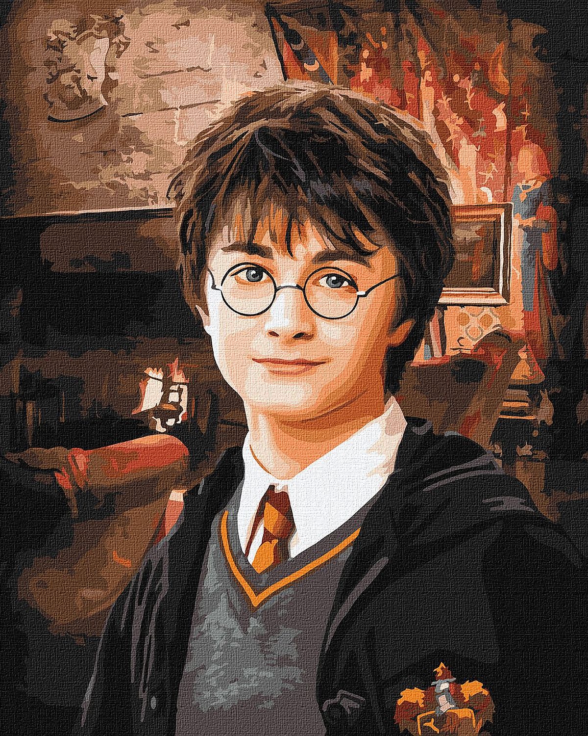 Set pentru pictură după numere Ideyka Harry Potter - Gryffindor Common Room, 40 x 50 cm