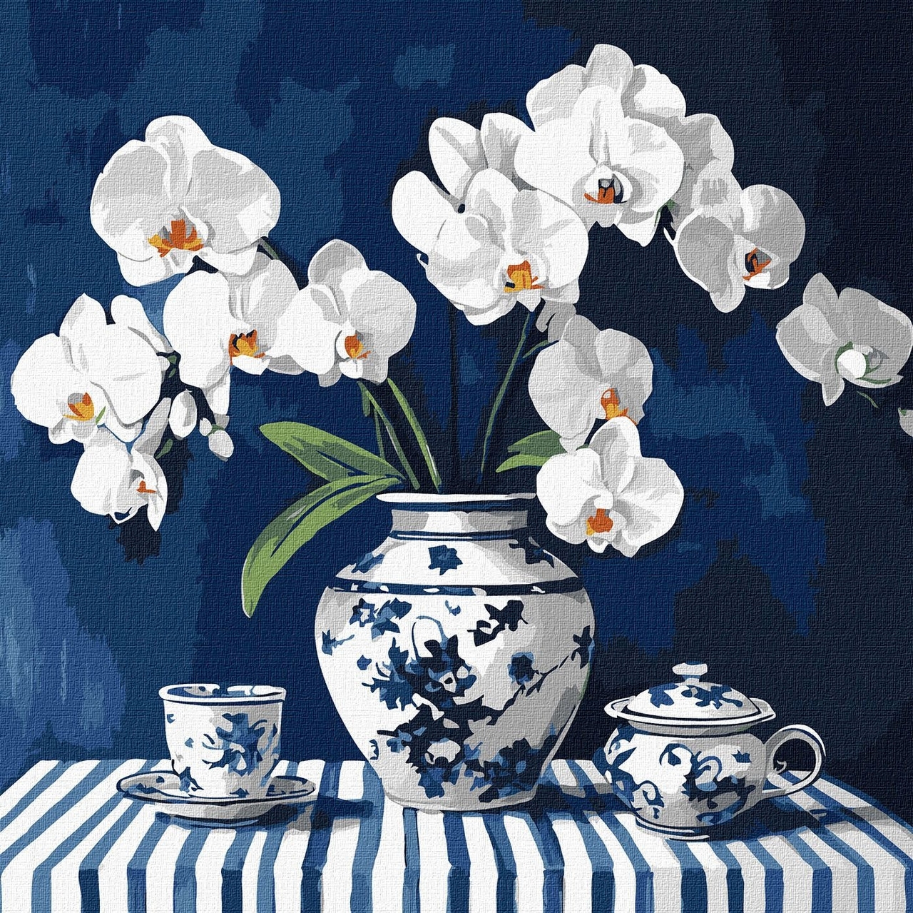 Set pentru pictură după numere Ideyka - Orhidee, 40 x 40 cm