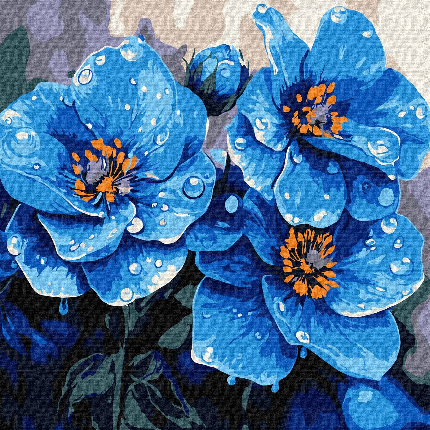 Set pentru pictură după numere Ideyka - Violete, 30 x 30 cm