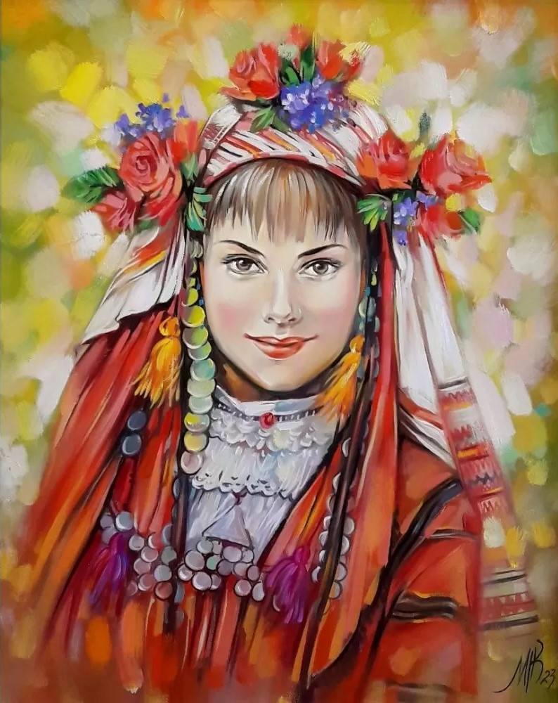 Kit de vopsea după număr  MagicArt - Extravaganță bulgară (bazat pe originalul de Miglena Kirilova)