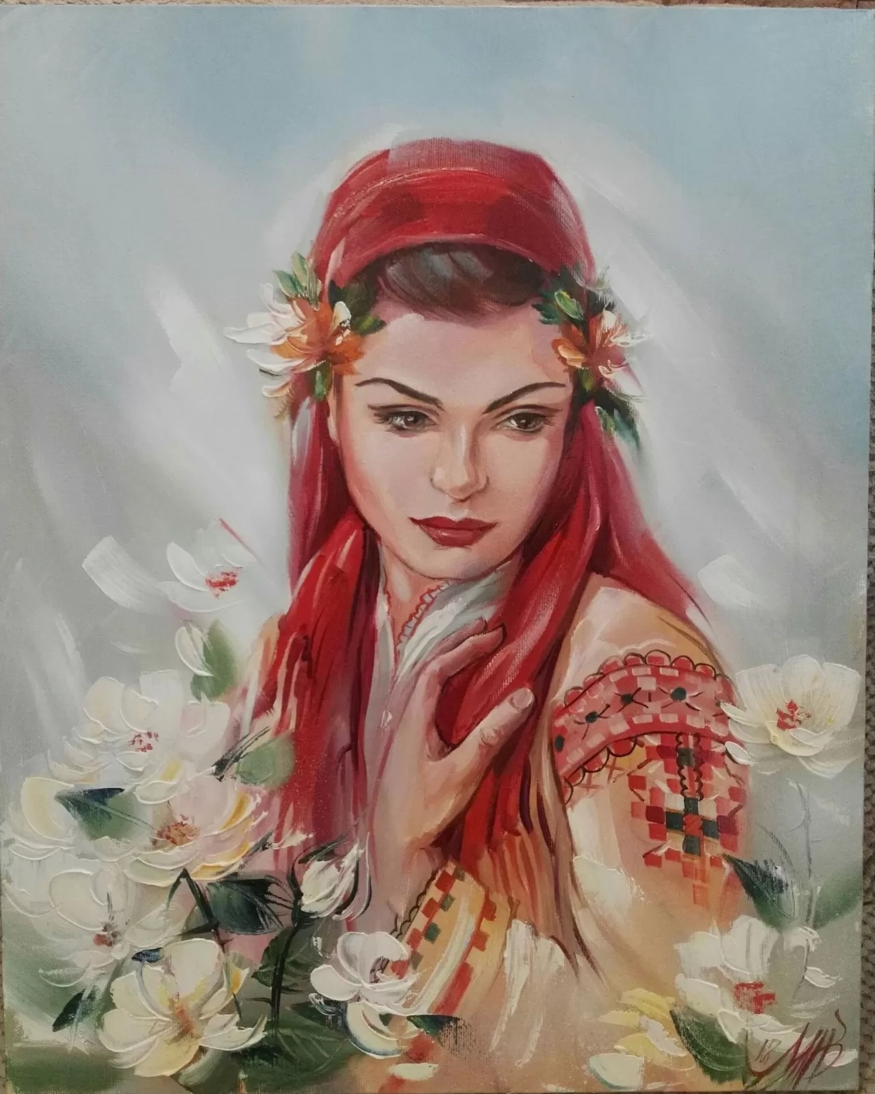 Set pictură după numere MagicArt - Frumusețe bulgărească (după originalul Miglenei Kirilova)