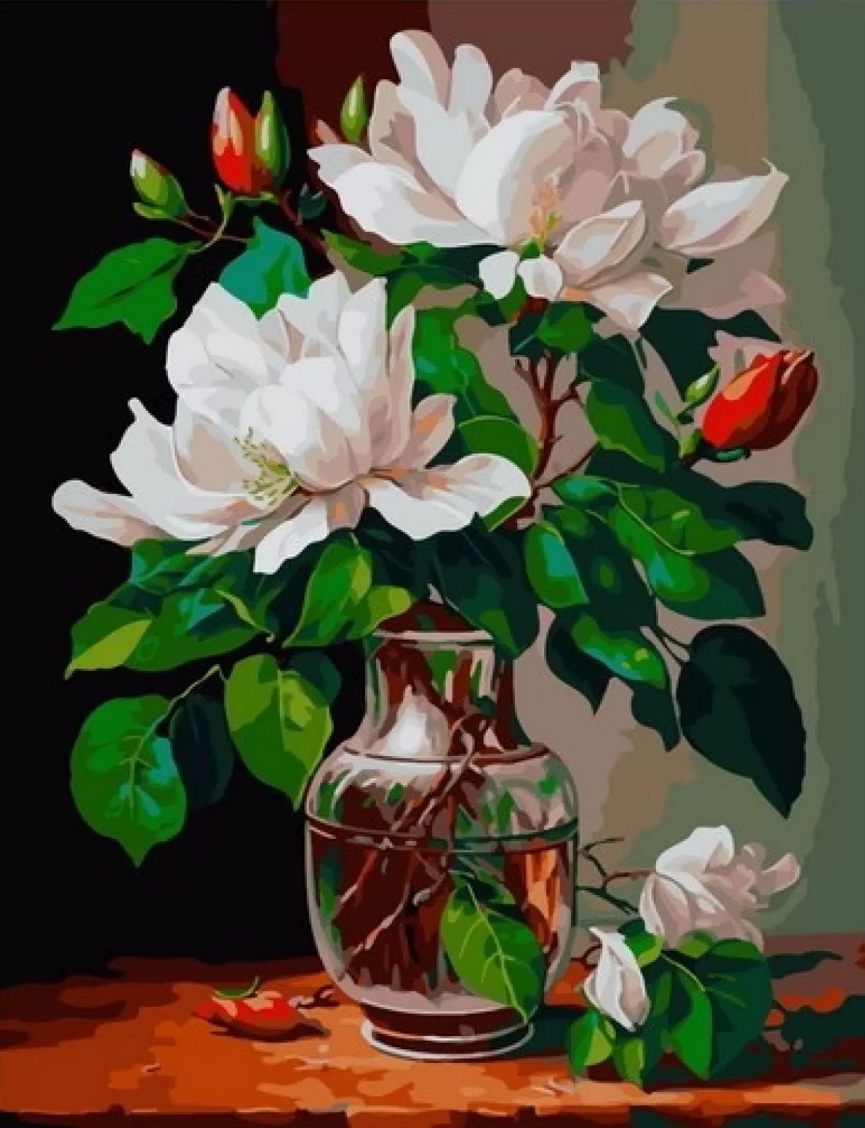 Set de pictat după numere MagicArt  - Buchet de magnolii